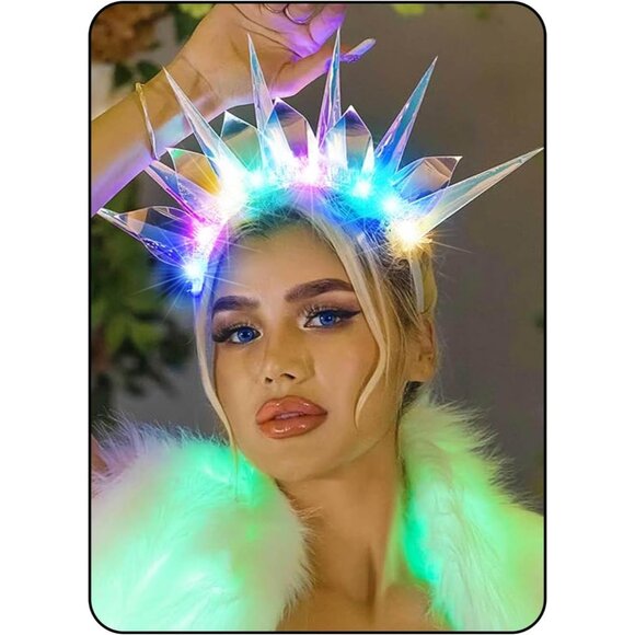 Accessories - Light Up Headband LED Rave Hair Hoop Costume Accessories for Women Girls